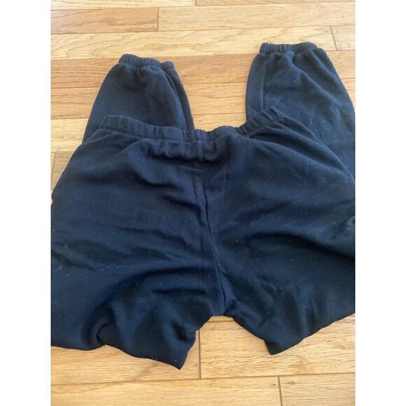 Treasure & Bond women's black fleece elastic waist and ankle pockets pants sz M - Picture 3 of 10